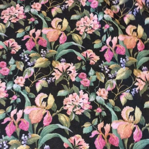 Vintage Meryl Fashions LTD Floral Belted MIDI Dress made in USA Size 10 - Picture 8 of 15